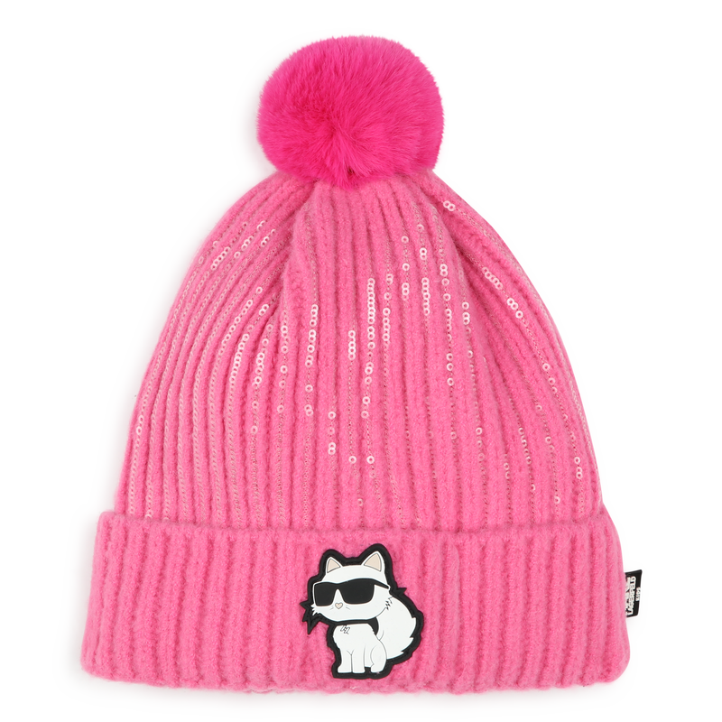 Choupette Pom-Pom Beanie KARL LAGERFELD KIDS 
                        GIRL