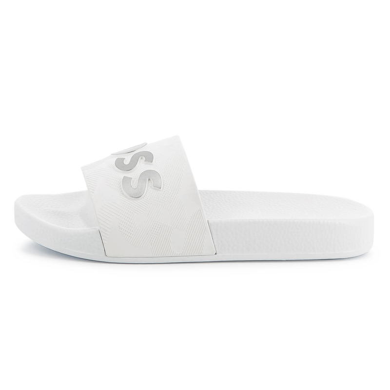 Sliders with textured logo BOSS 
                        BOY