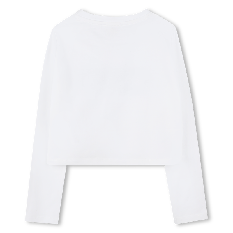 Long-sleeved cotton T-shirt MICHAEL KORS 
                        GIRL