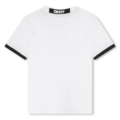 Two-Tone Cotton T-Shirt DKNY UNISEX