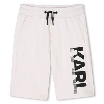 Elasticated cotton Bermudas KARL LAGERFELD KIDS BOY
