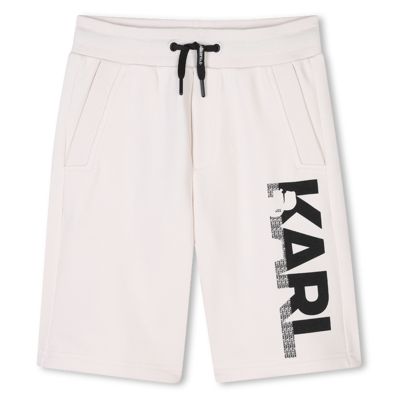 Elasticated cotton Bermudas KARL LAGERFELD KIDS 
                        BOY
