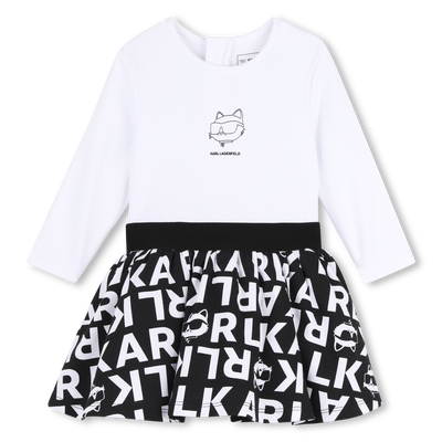 Long Sleeve Dress KARL LAGERFELD KIDS GIRL