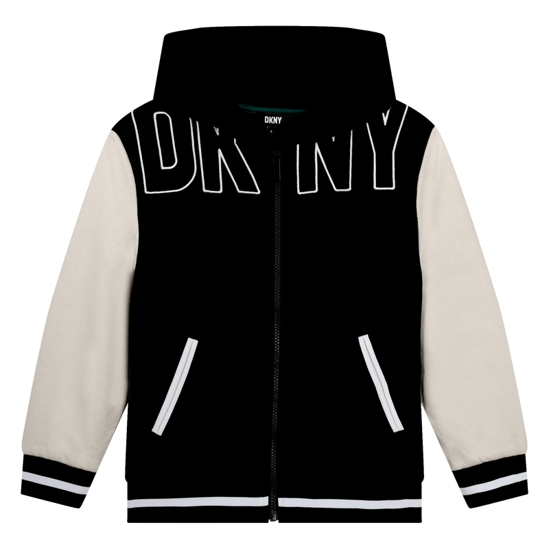 Hooded fleece cardigan DKNY 
                    BOY