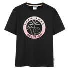 Short-sleeved cotton T-shirt, BLACK, hi-res