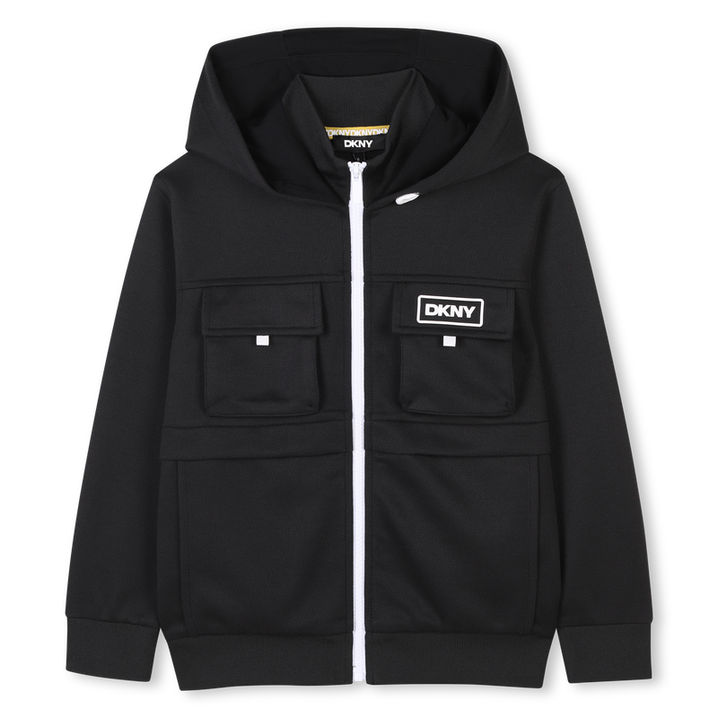 Zip-up hooded cardigan DKNY 
                    UNISEX
