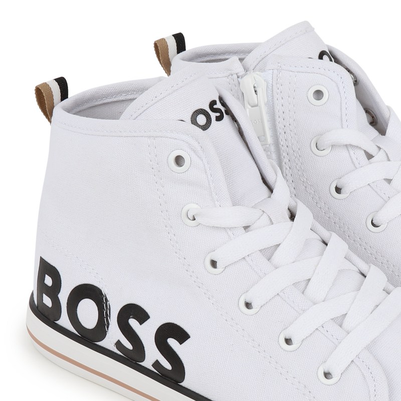 BOSS Canvas hi top sneakers