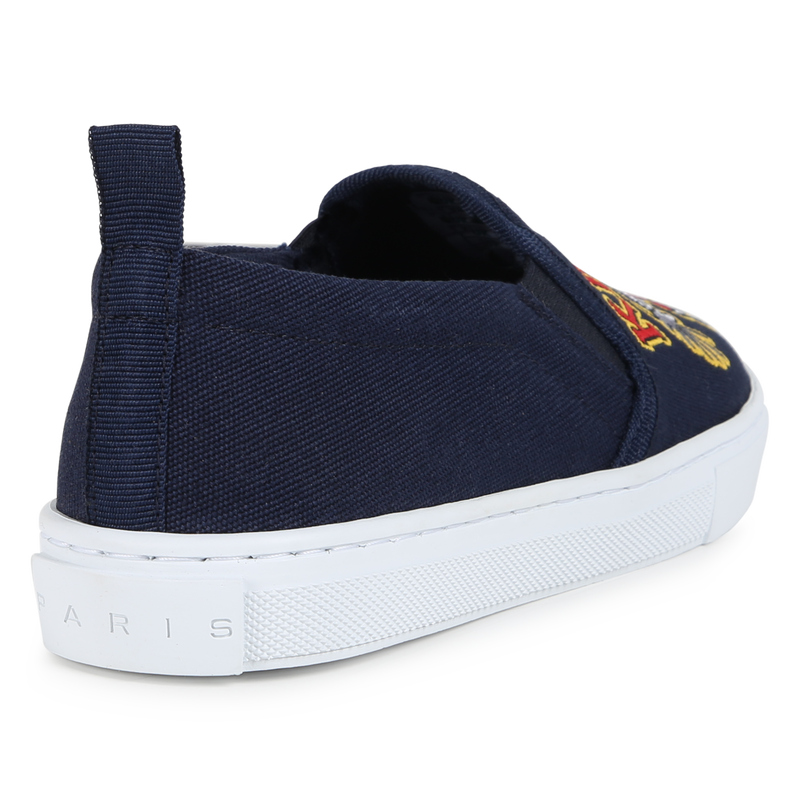 Embroidered Tiger Slip On Sneakers