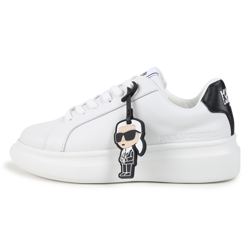 Leather Lace-Up Sneakers KARL LAGERFELD KIDS 
                        BOY