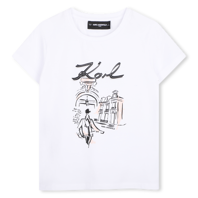 Short sleeve t-shirt KARL LAGERFELD KIDS GIRL