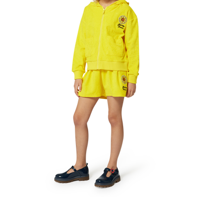 Terry cloth zip-up sweater KENZO KIDS GIRL