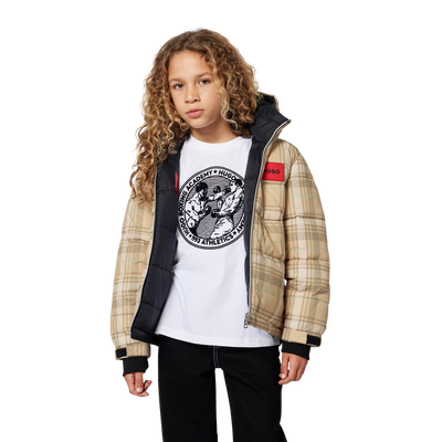 Reversible hooded down jacket HUGO BOY