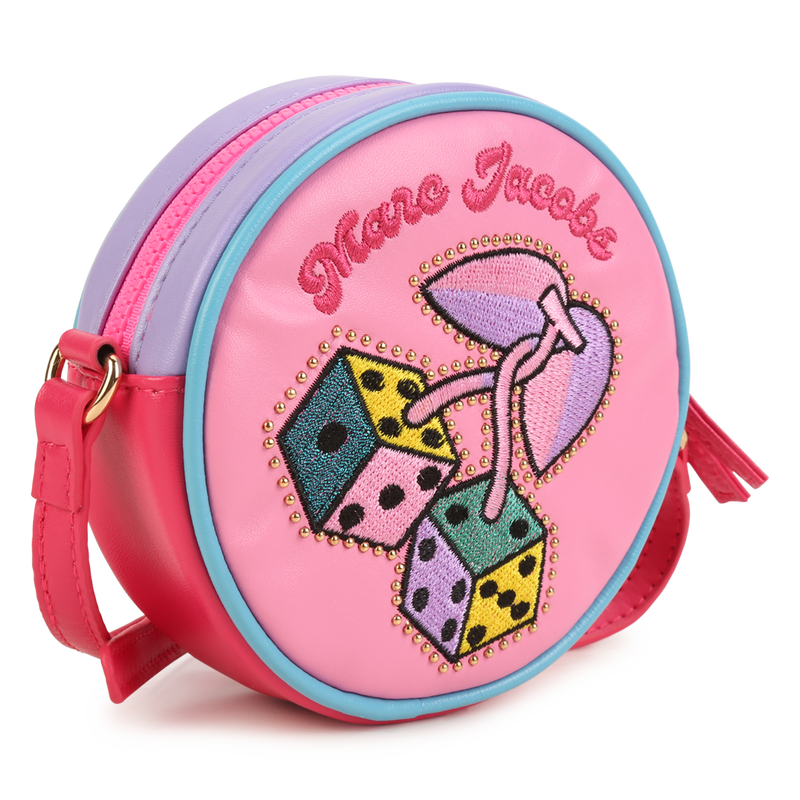 Round embroidered bag