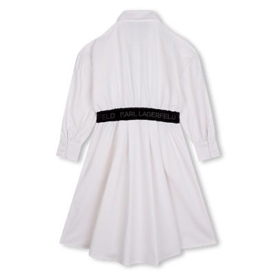 Zip-Up Shirt Dress KARL LAGERFELD KIDS GIRL