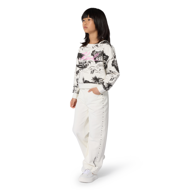 Fleece Sweatshirt KARL LAGERFELD KIDS 
                        GIRL
