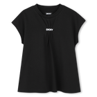 Loose-cut cotton T-shirt, BLACK, hi-res