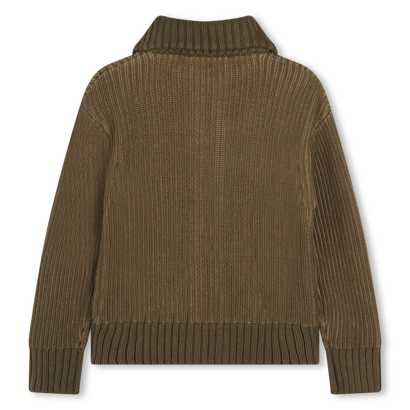 Zip Up Knit Cardigan