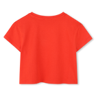 Cropped cotton T-shirt MICHAEL KORS 
                    GIRL