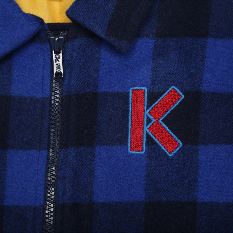 Embroidered plaid jacket KENZO KIDS 
                    BOY