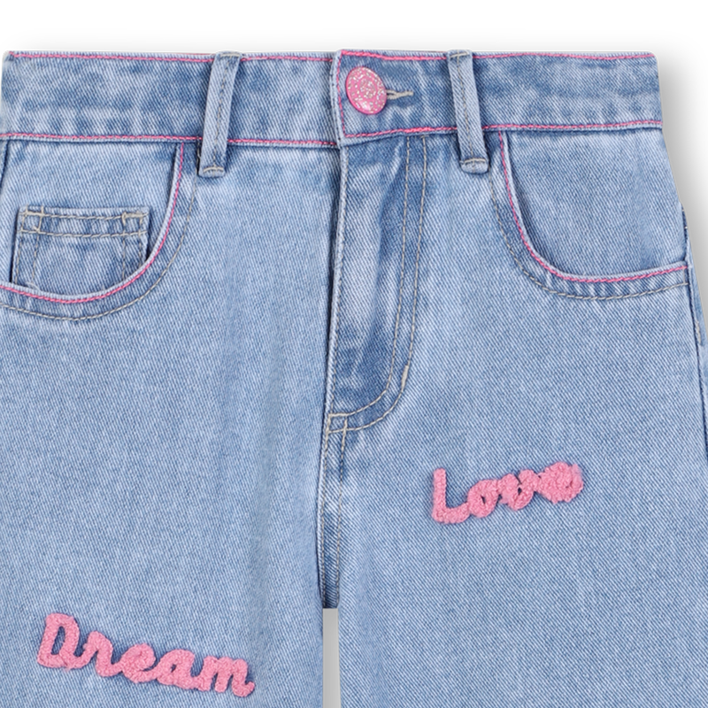 Embroidered denim trousers BILLIEBLUSH 
                        GIRL