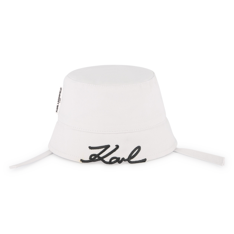Cotton twill bucket hat KARL LAGERFELD KIDS 
                        GIRL
