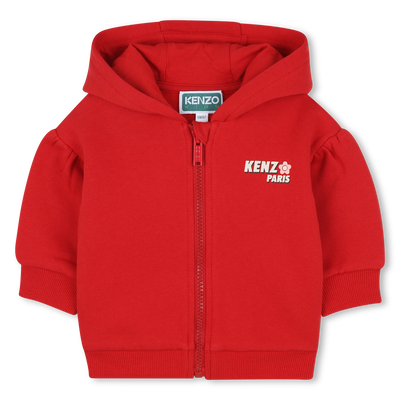 Fleece jogging cardigan KENZO KIDS GIRL