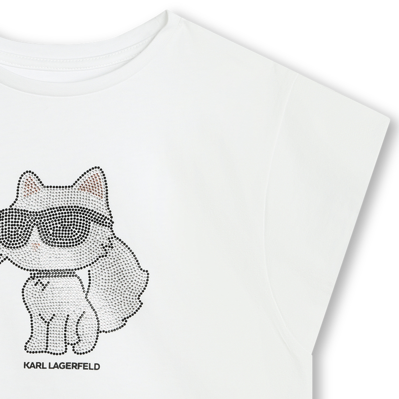 Diamanté Illustration Top KARL LAGERFELD KIDS 
                    GIRL