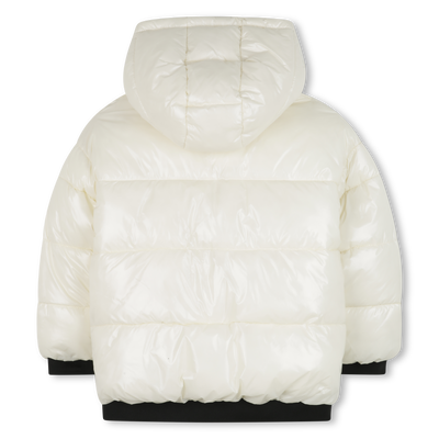 Hooded down jacket KARL LAGERFELD KIDS GIRL