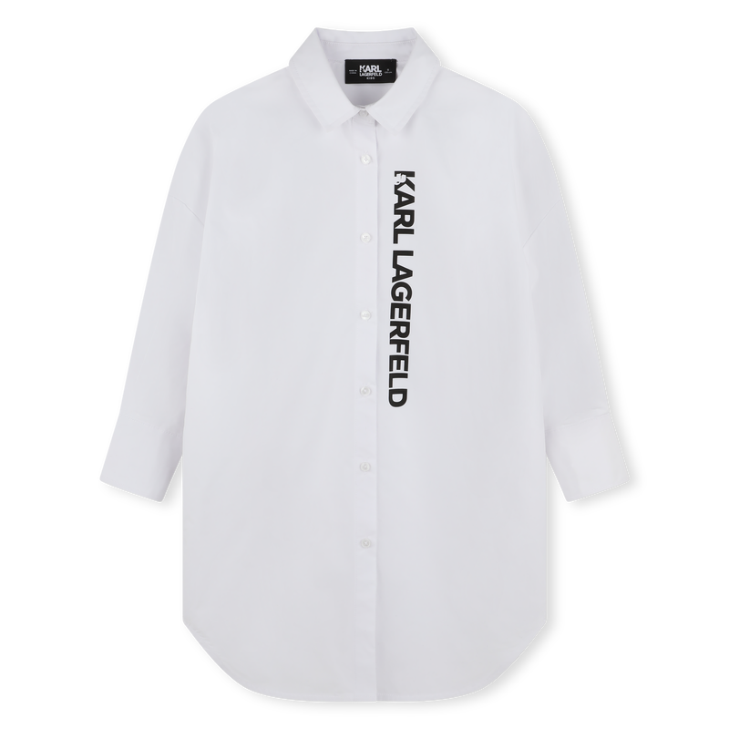 Poplin Shirt Dress KARL LAGERFELD KIDS 
                        GIRL