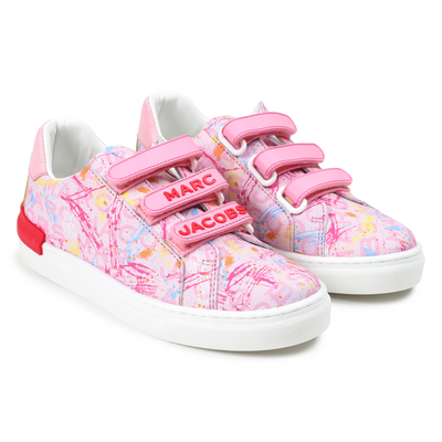 Printed Leather Sneakers in Pink - Marc Jacobs Kids