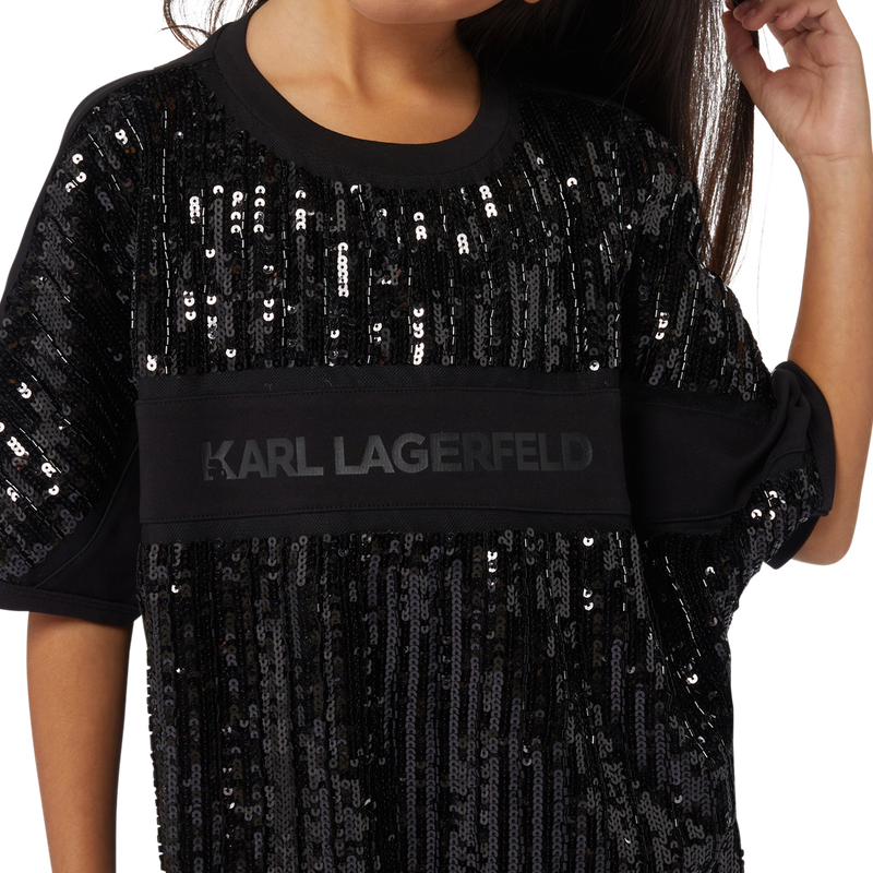 Beaded & Sequined Dress KARL LAGERFELD KIDS 
                        GIRL