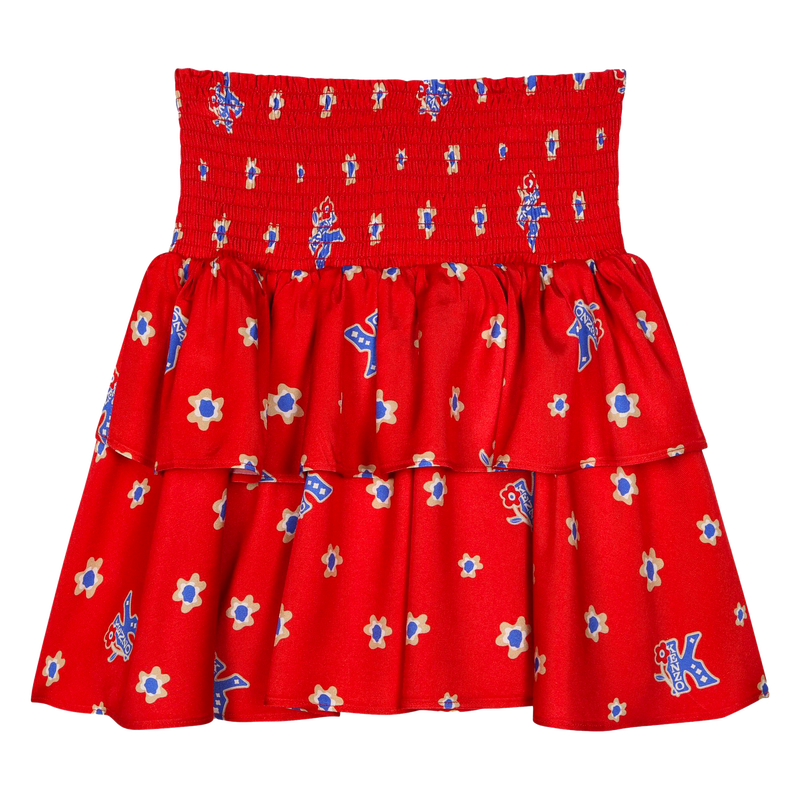 All-Over Print Ruffle Skirt KENZO KIDS 
                        GIRL