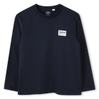 Woven Label T-Shirt, NIGHT, hi-res