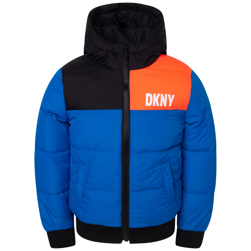 Dkny blue puffer coat top