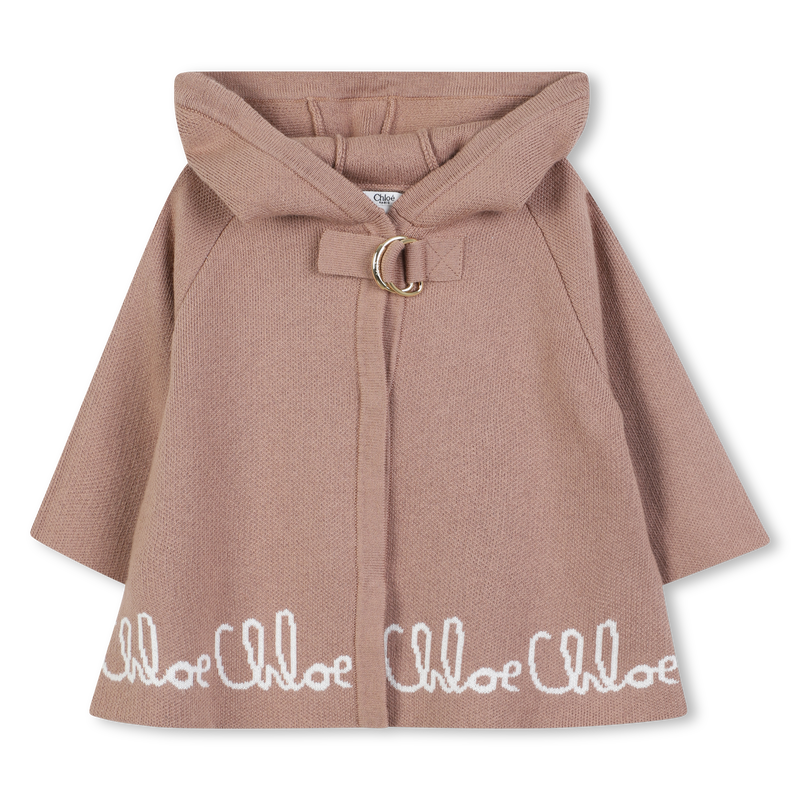 Knit hooded cape CHLOE 
                        GIRL
