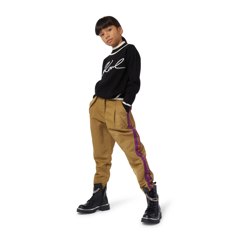 Striped Side Trousers KARL LAGERFELD KIDS 
                        GIRL