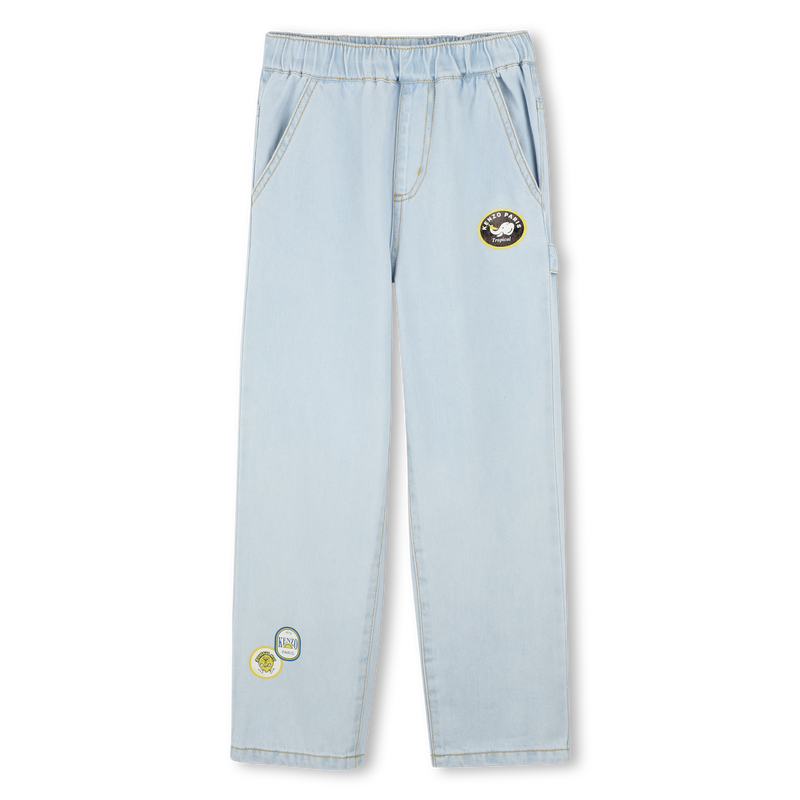 Jeans with logo motifs KENZO KIDS 
                        BOY