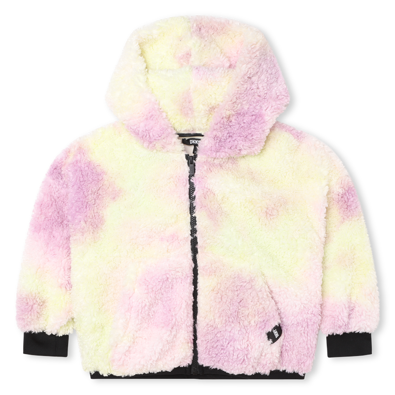 Fluffy fleece zip sweatshirt DKNY 
                    GIRL
