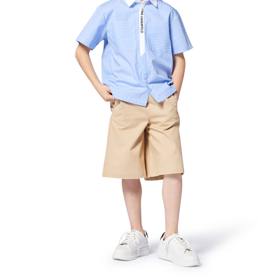 Twill Bermuda shorts KARL LAGERFELD KIDS BOY