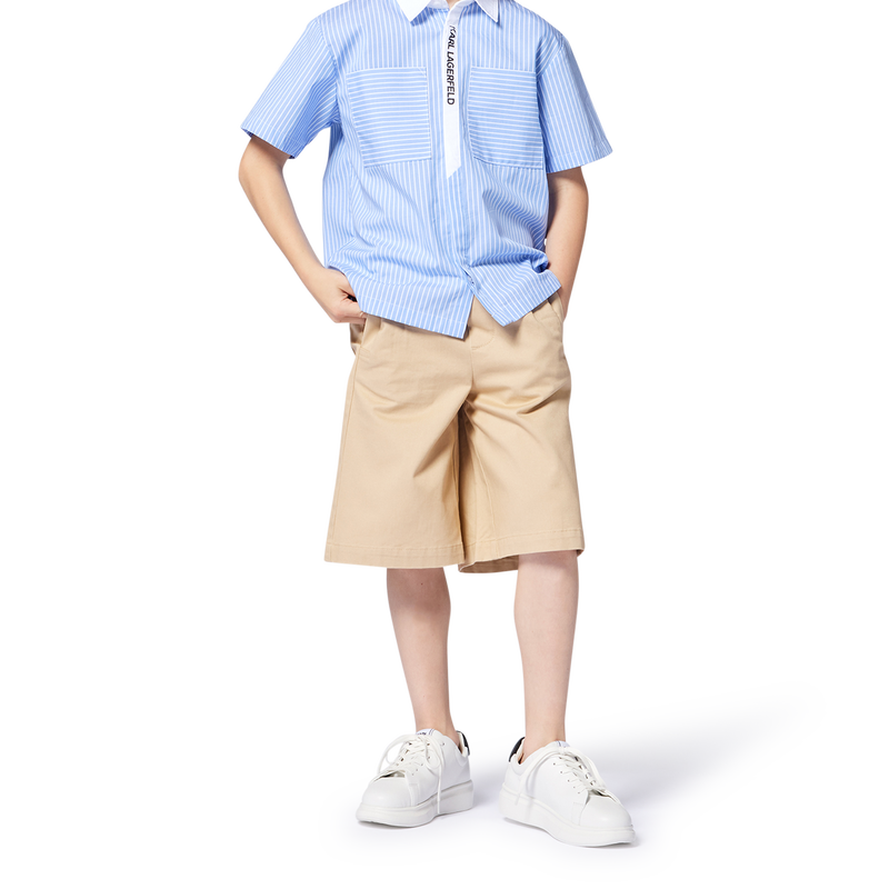 Twill Bermuda shorts KARL LAGERFELD KIDS 
                        BOY