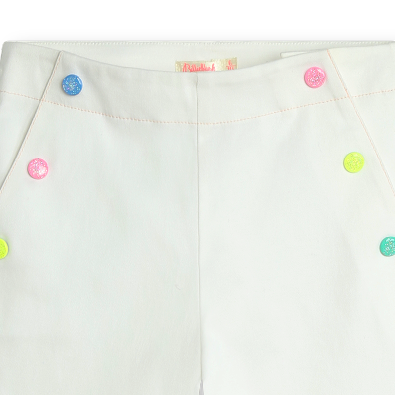 Wide-leg twill pants