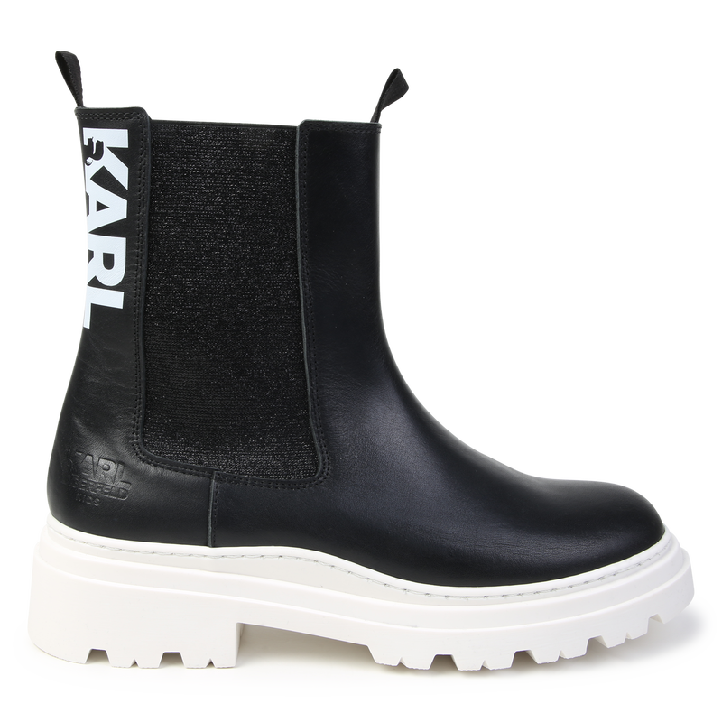 Leather Ankle Boots KARL LAGERFELD KIDS 
                        GIRL
