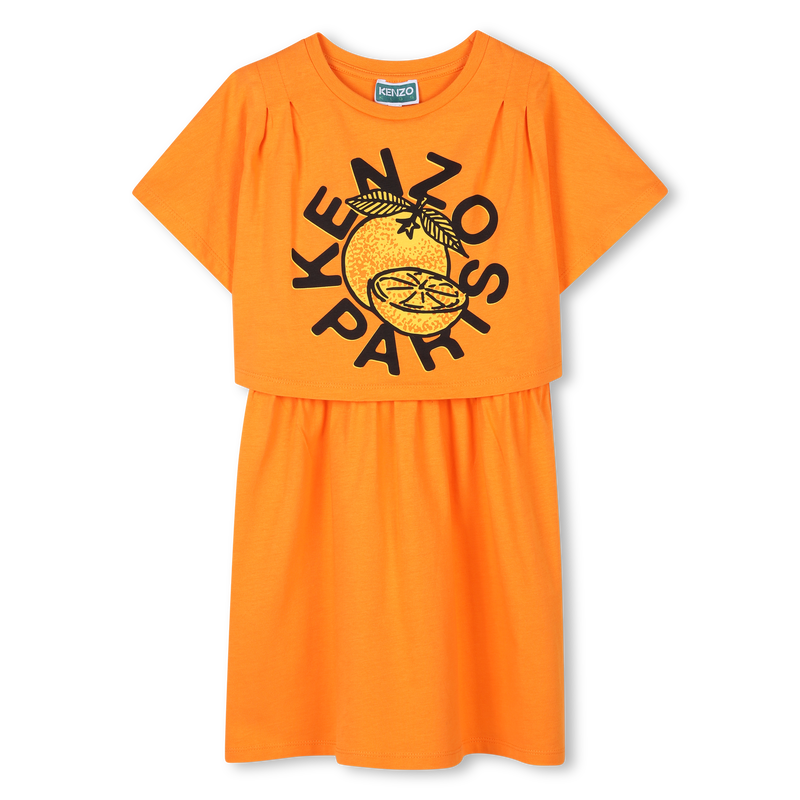 Layered Logo print dress KENZO KIDS 
                        GIRL