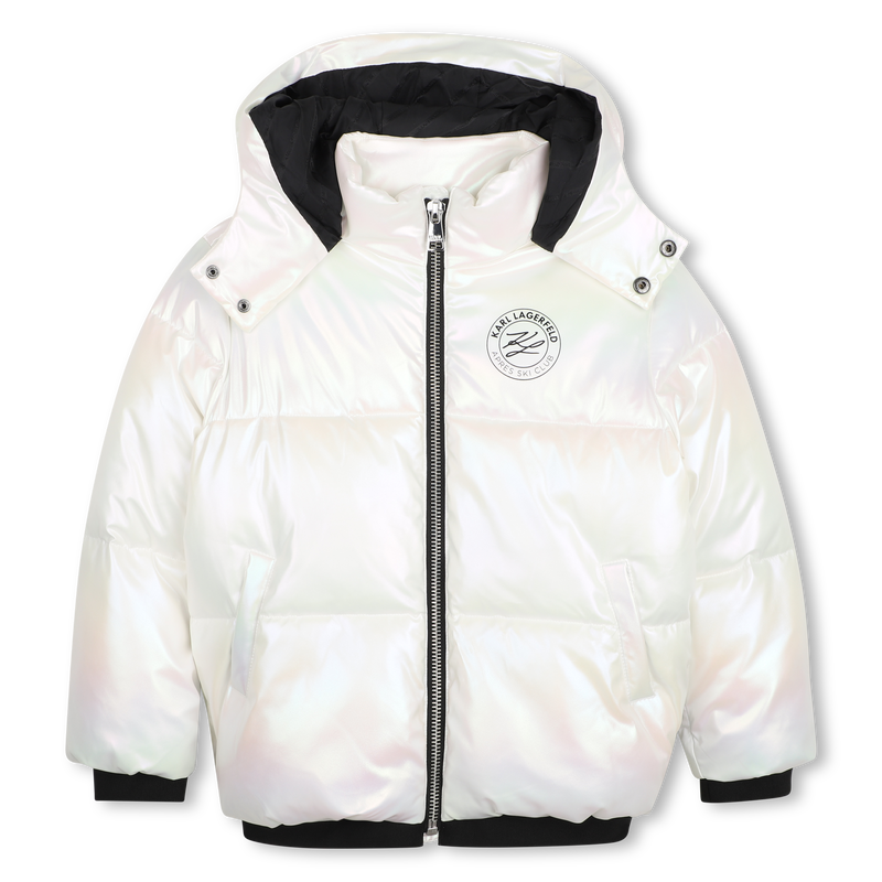 Hooded down jacket KARL LAGERFELD KIDS 
                        GIRL