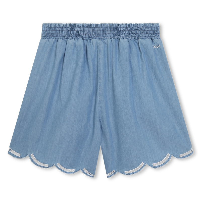 CHLOE Scalloped denim shorts