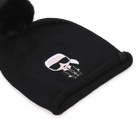 Pom-pom beanie KARL LAGERFELD KIDS 
                    GIRL