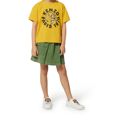 Short-sleeved cotton T-shirt KENZO KIDS GIRL