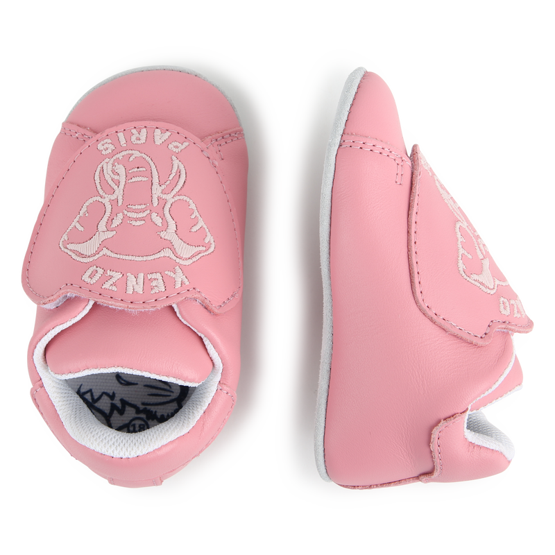 KENZO KIDS Leather Velcro slippers