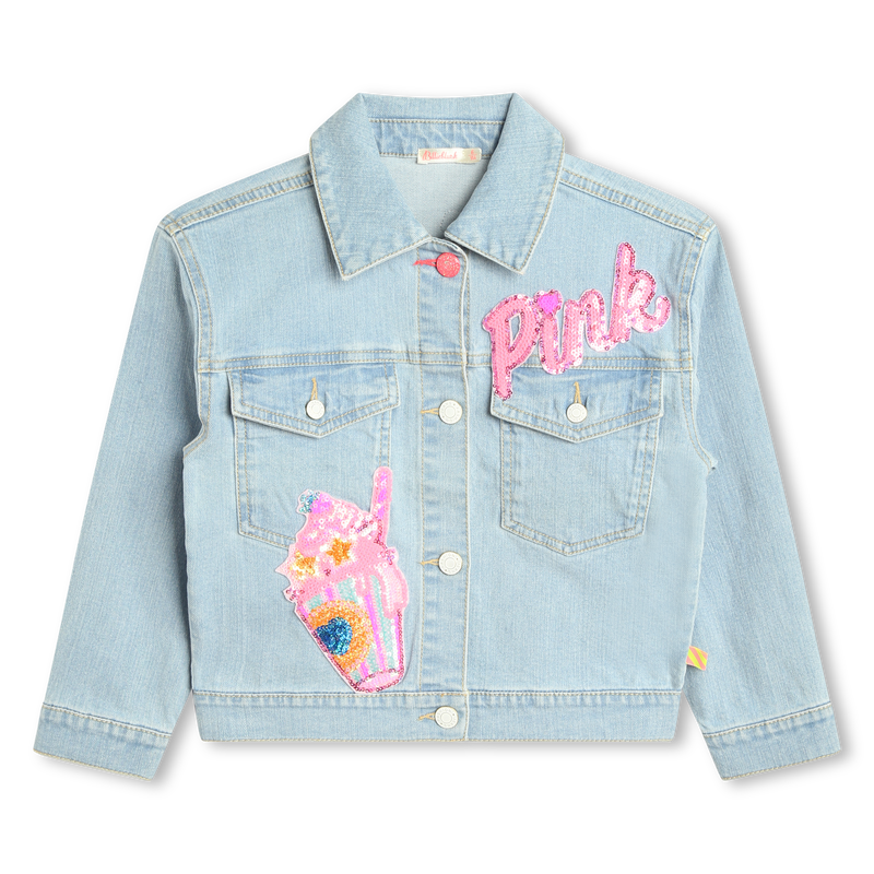 Patched jean jacket