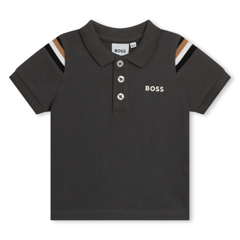 Button-up cotton polo BOSS 
                    BOY